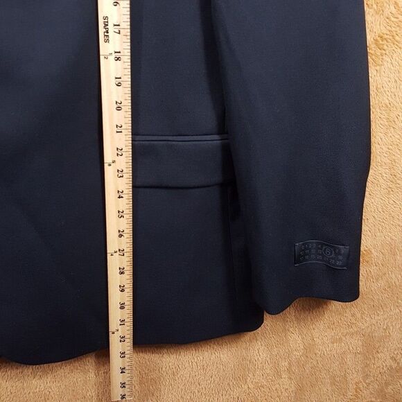 MM6 Maison Margiela Suit Jacket Mens Size 48 Black Oversized Fit Wool $1400 - Picture 10 of 12